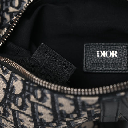 Christian Dior Oblique Mens Saddle Bag Blue 7 of 13