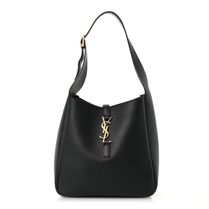Saint Laurent Smooth Calfskin Small Le 5 A 7 Soft Hobo Black 1 of 15
