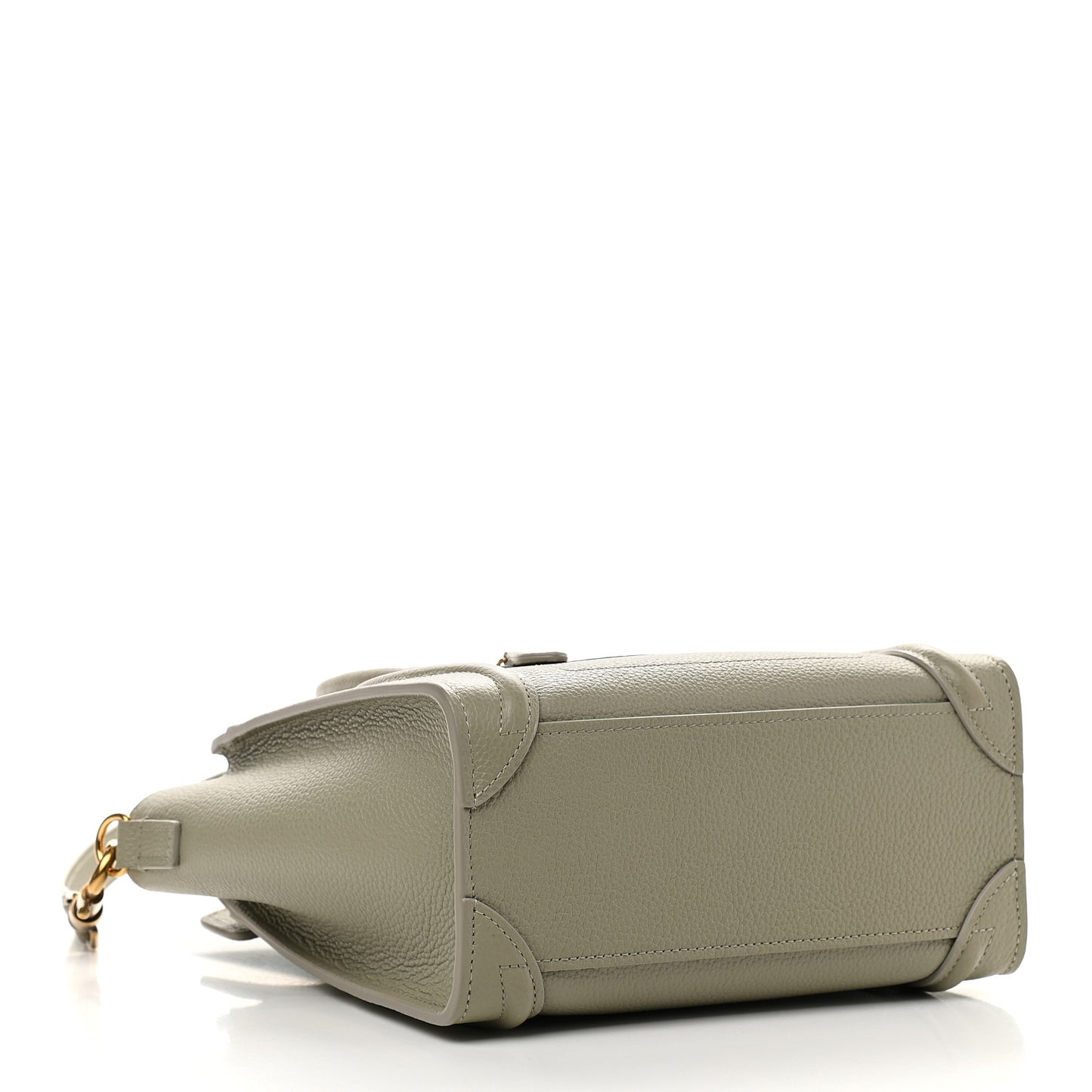 Drummed Calfskin Nano Luggage Army Green