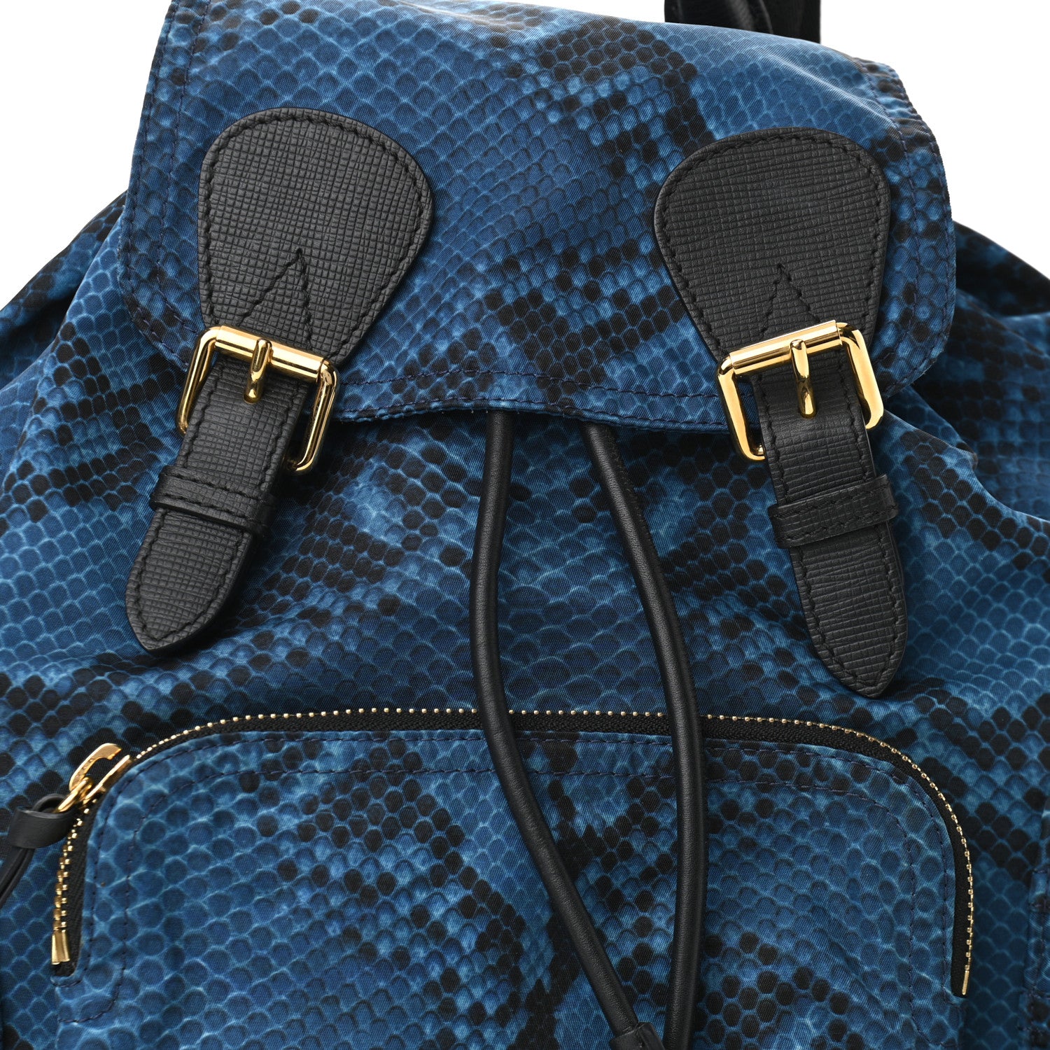 Burberry Nylon Python Print Medium Rucksack Backpack Blue 8 of 12