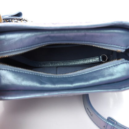 Chanel Iridescent Aged Calfskin Quilted Small Gabrielle Hobo Blue 5 of 9