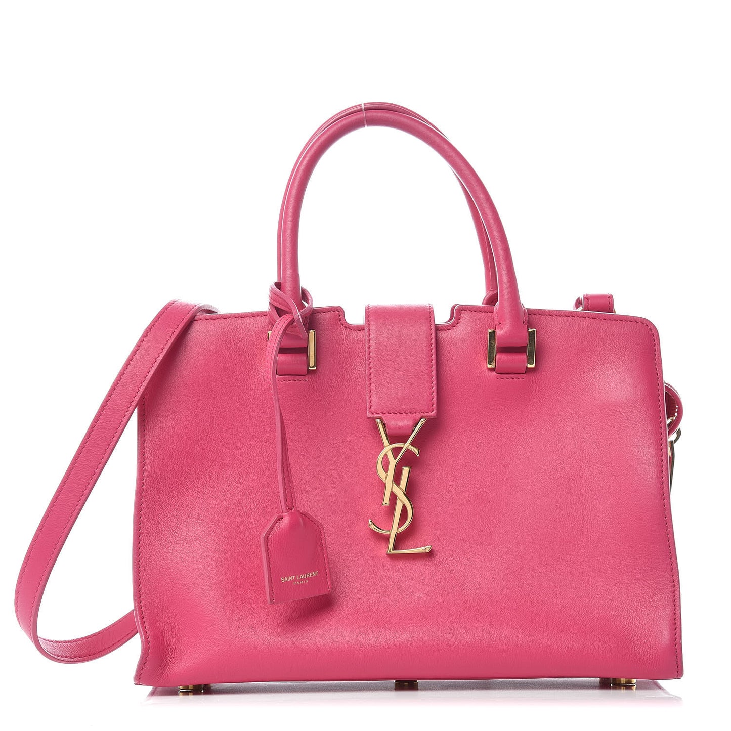 Calfskin Monogram Baby Cabas Fuchsia