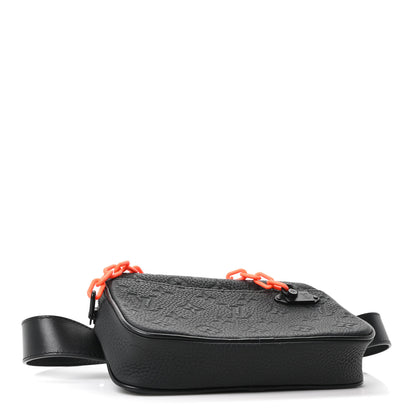Louis Vuitton Taurillon Monogram Uniformes Solar Ray Soft Pochette Volga Belt Bag Black 3 of 9