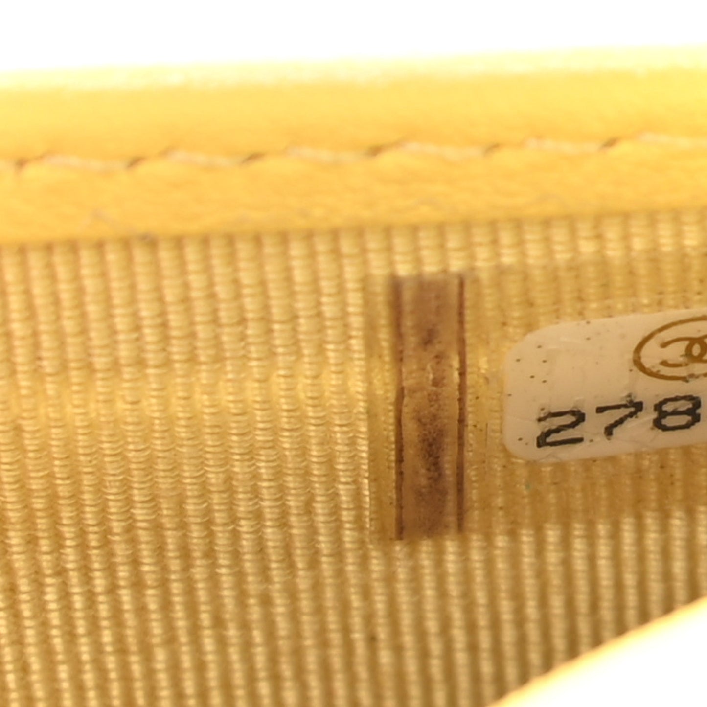 Caviar Quilted Card Holder Wallet Yellow