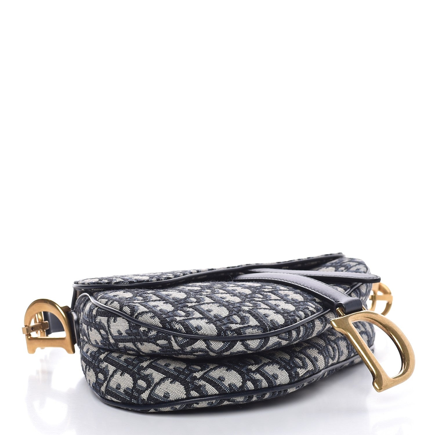 Christian Dior Oblique Saddle Bag Blue 4 of 7