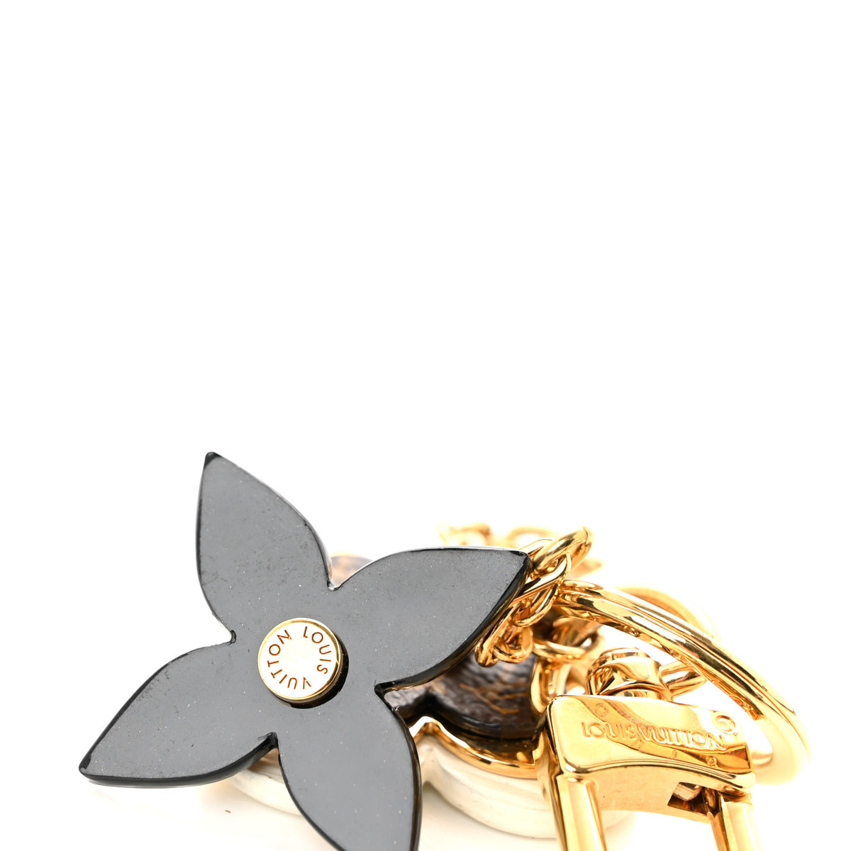 Louis Vuitton Monogram Epi Blooming Flowers Bag Charm Key Holder White 5 of 5