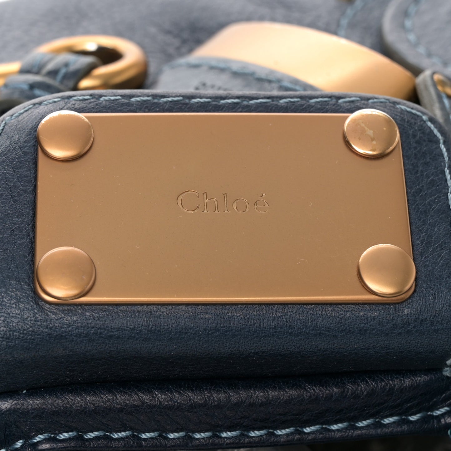 Calfskin Paddington Satchel Blue