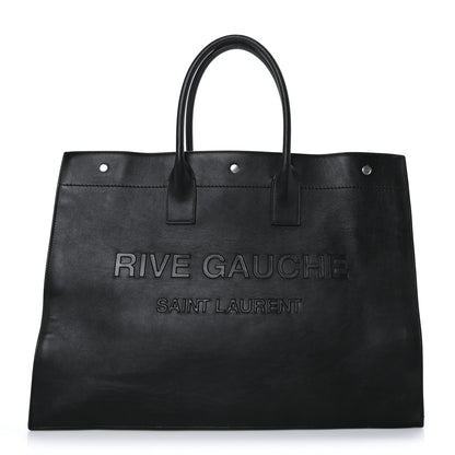 Saint Laurent Vitello Rive Gauche Large Tote Black 1 of 8