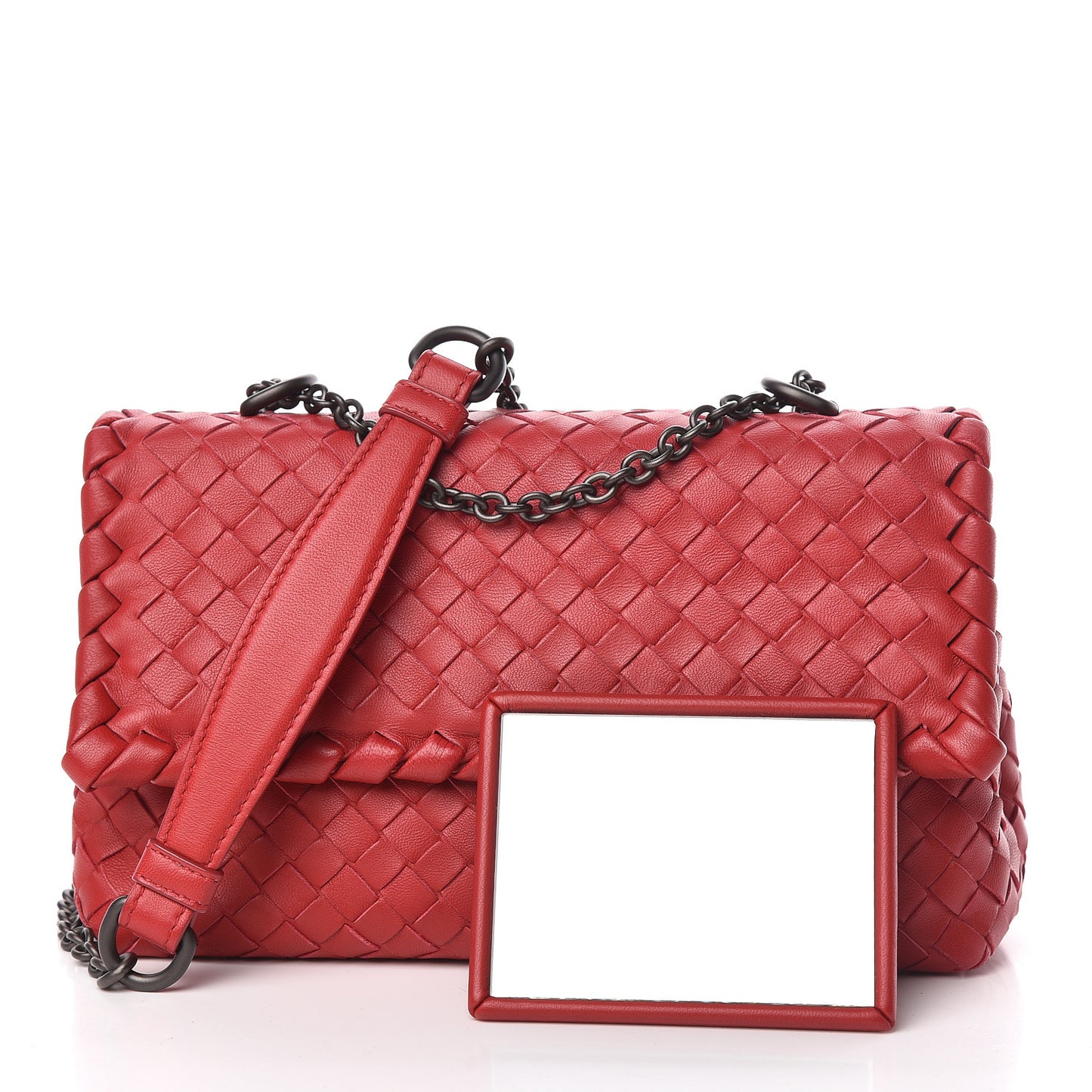 Nappa Intrecciato Baby Olimpia Shoulder Bag Vesuvio