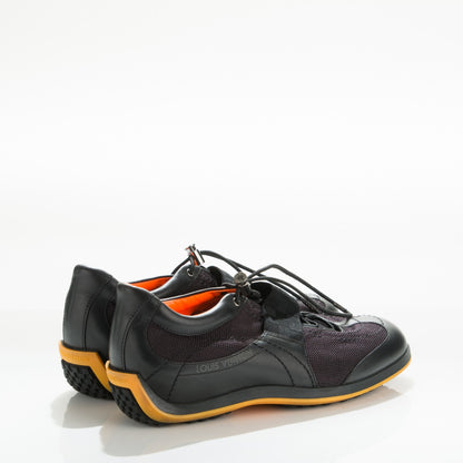 Louis Vuitton Calfskin Nylon Sneakers 5.5 Black 4 of 8