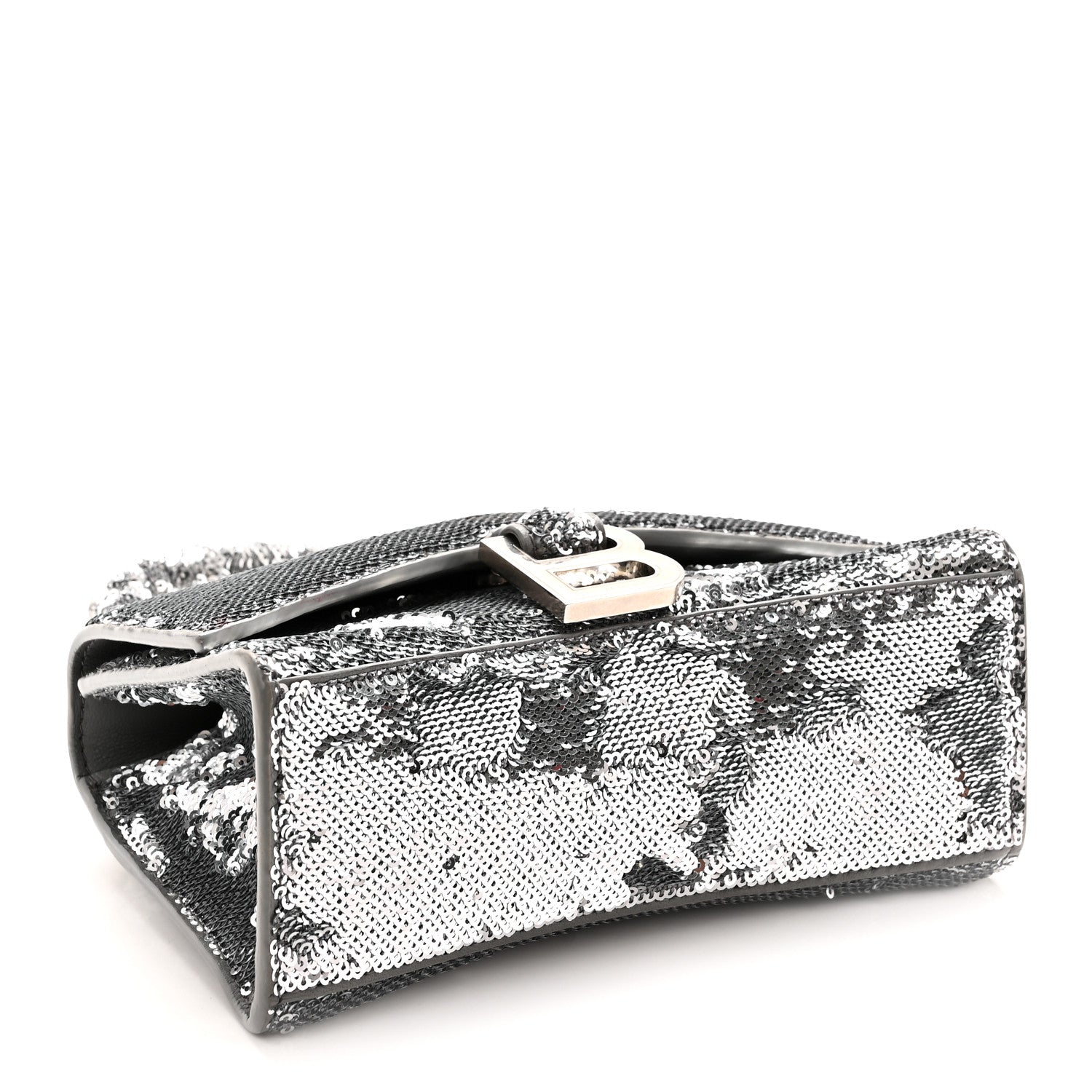 Balenciaga Sequin Hourglass Top Handle Bag XS Silver 4 of 11