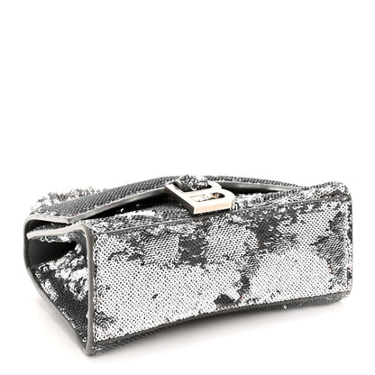 Balenciaga Sequin Hourglass Top Handle Bag XS Silver 4 of 11