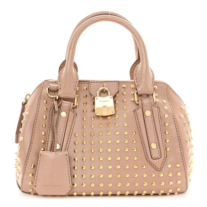 Burberry Patent Calfskin Studded Small Blaze Bowler Bag Oyster Pink 1 of 14