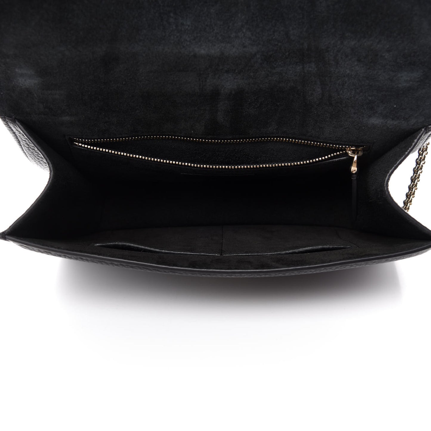 Pebbled Calfskin Medium Glam Lock Rockstud Flap Black