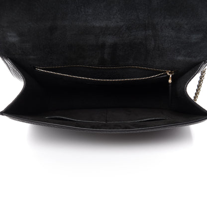 Valentino Garavani Pebbled Calfskin Medium Glam Lock Rockstud Flap Black 6 of 10
