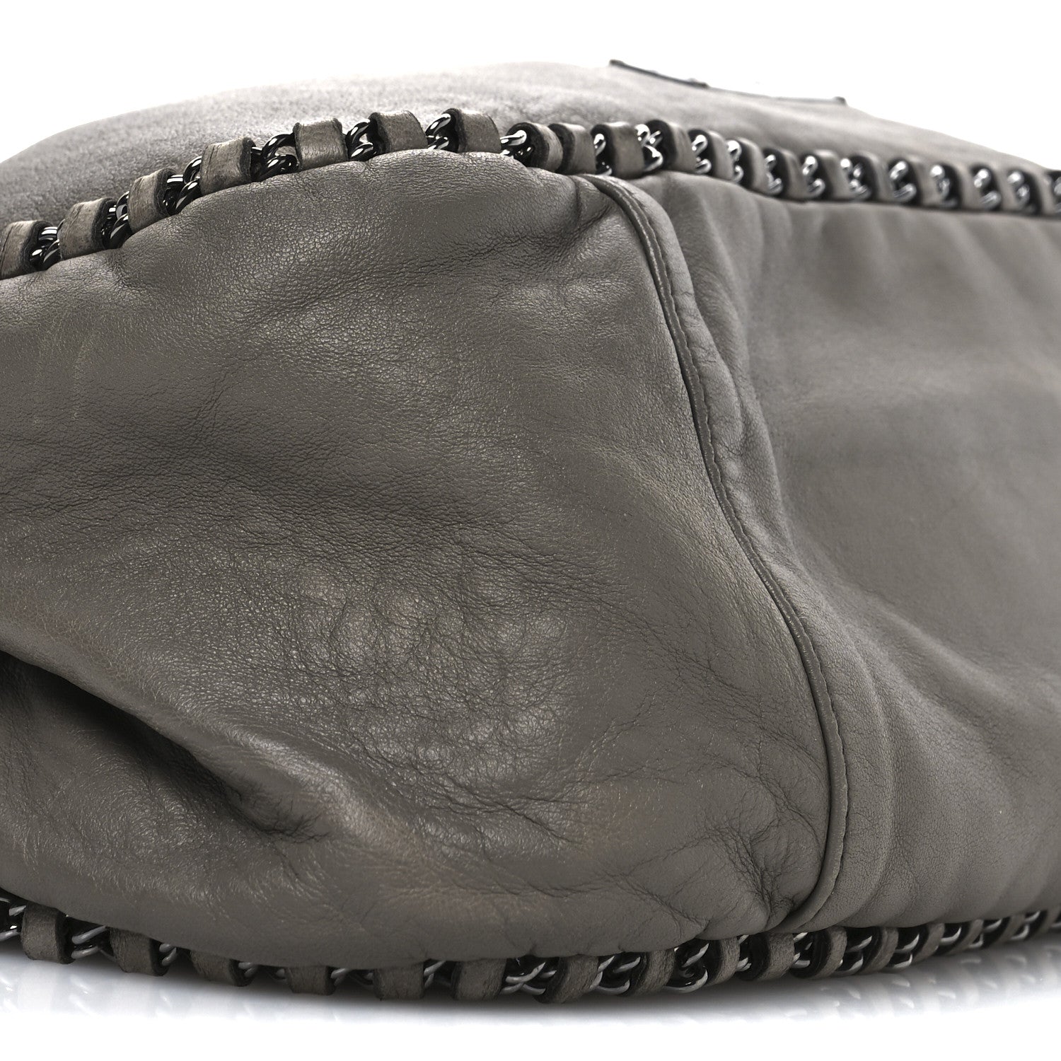 Chanel Lambskin Chain Hobo Grey 9 of 10