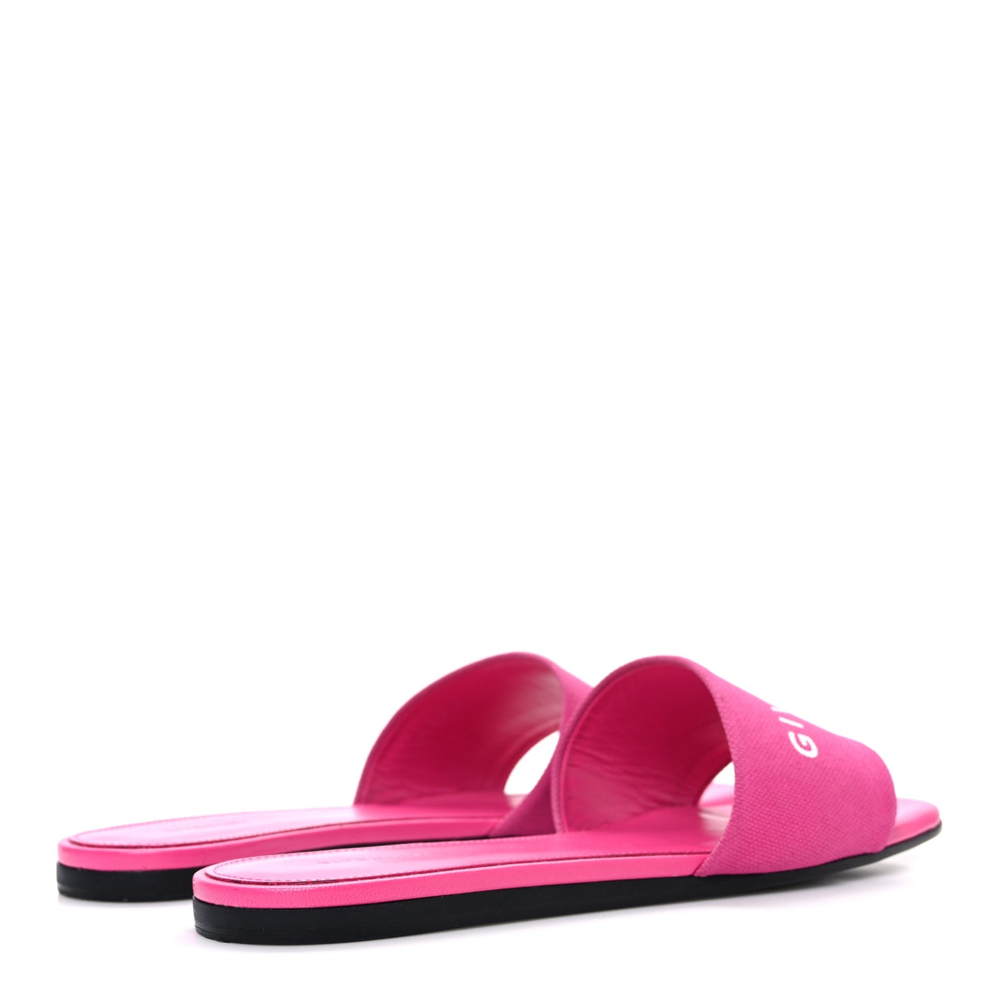 Canvas 4G Logo Mule Sandals 36 Neon Pink