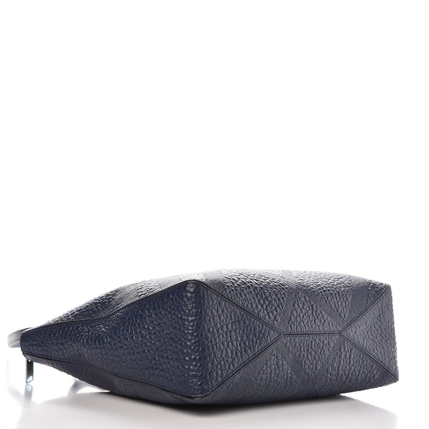 Heritage Grain Check Embossed Medium Dewsbury Tote Blue Carbon