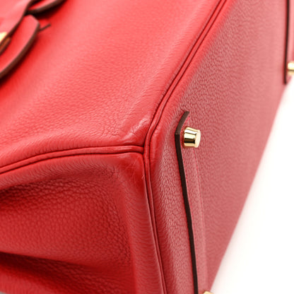 Hermes Togo Birkin 35 Rouge Casaque 11 of 12
