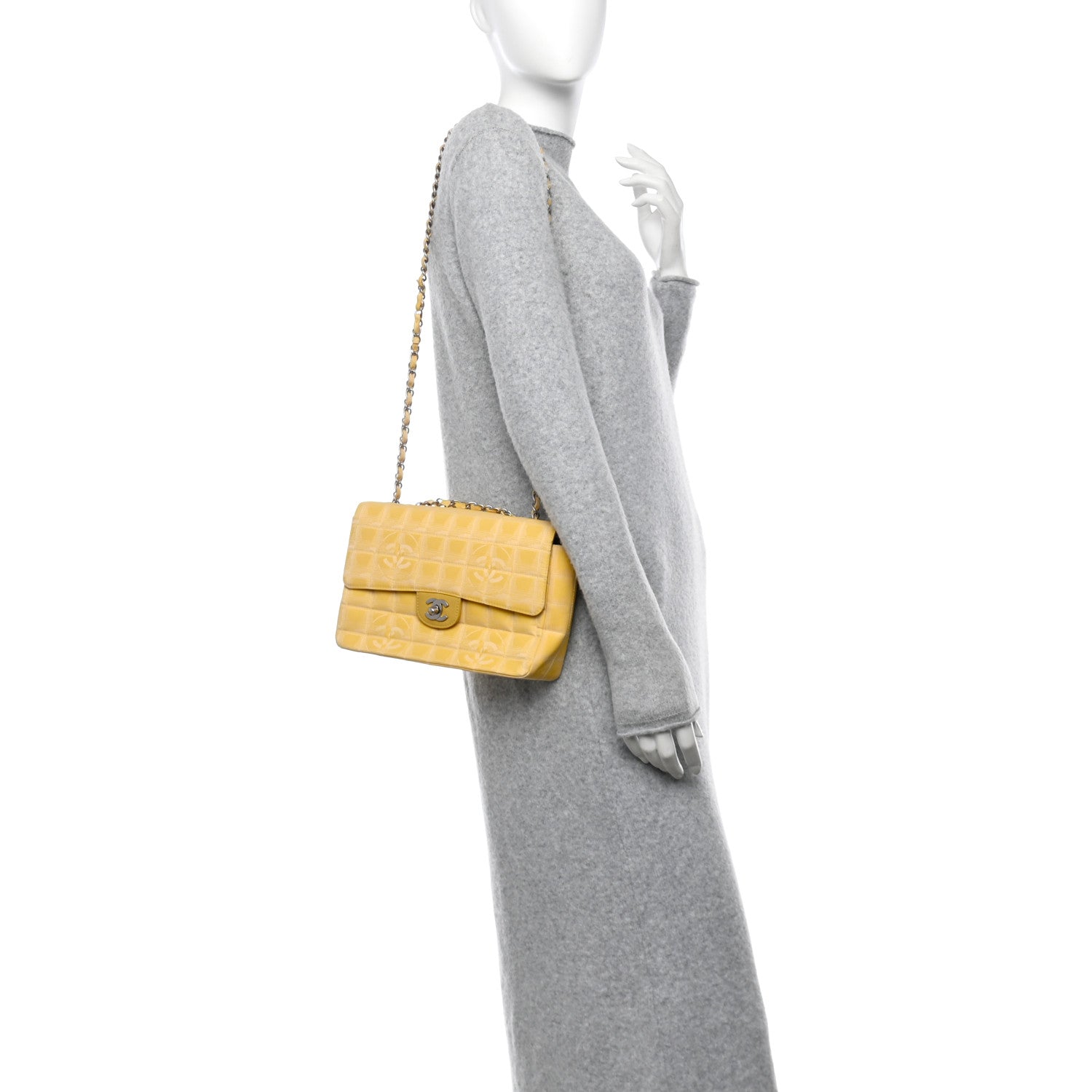 Chanel Nylon Medium Travel Flap Yellow 2 of 11