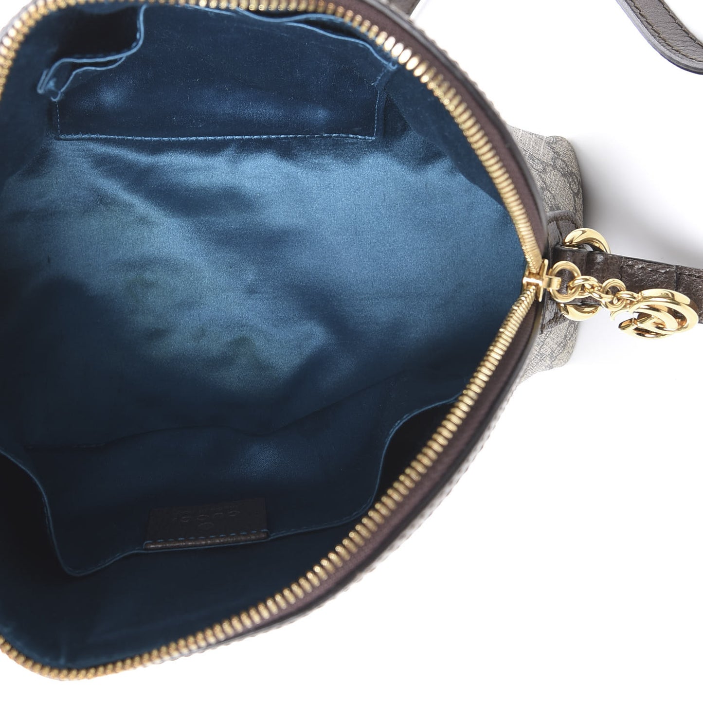 GG Supreme Monogram Textured Dollar Calfskin Web Small Ophidia Dome Shoulder Bag Beige Ebony New Acero