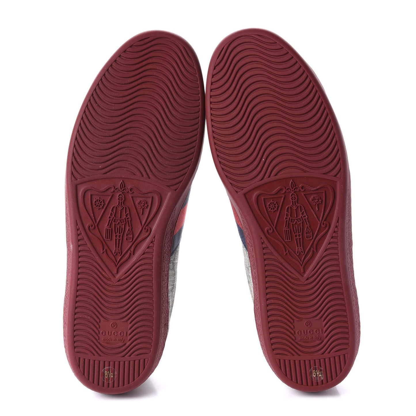 GG Supreme Monogram Ayers Mens New Ace Low-Top Sneaker 8.5 Beige Red