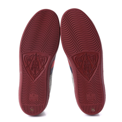 Gucci GG Supreme Monogram Ayers Mens New Ace Low-Top Sneaker 8.5 Beige Red 5 of 10