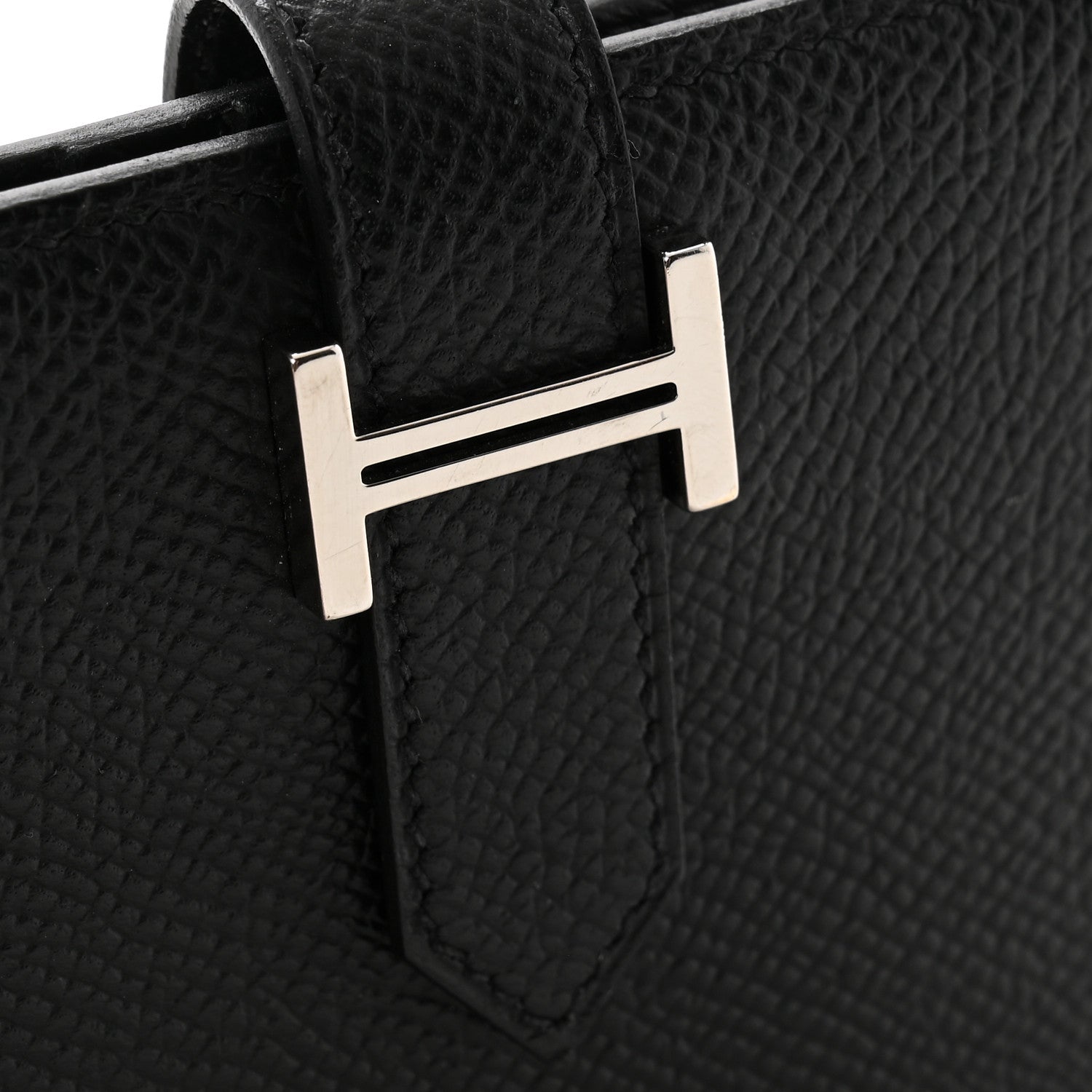 Hermes Epsom Bearn Compact Wallet Black 7 of 7