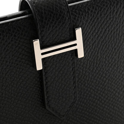 Hermes Epsom Bearn Compact Wallet Black 7 of 7