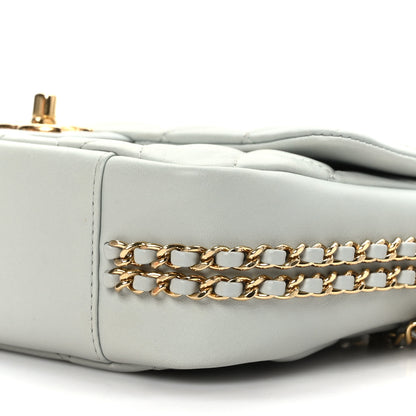 Chanel Lambskin Quilted Small CC You Flap Light Grey 9 of 9