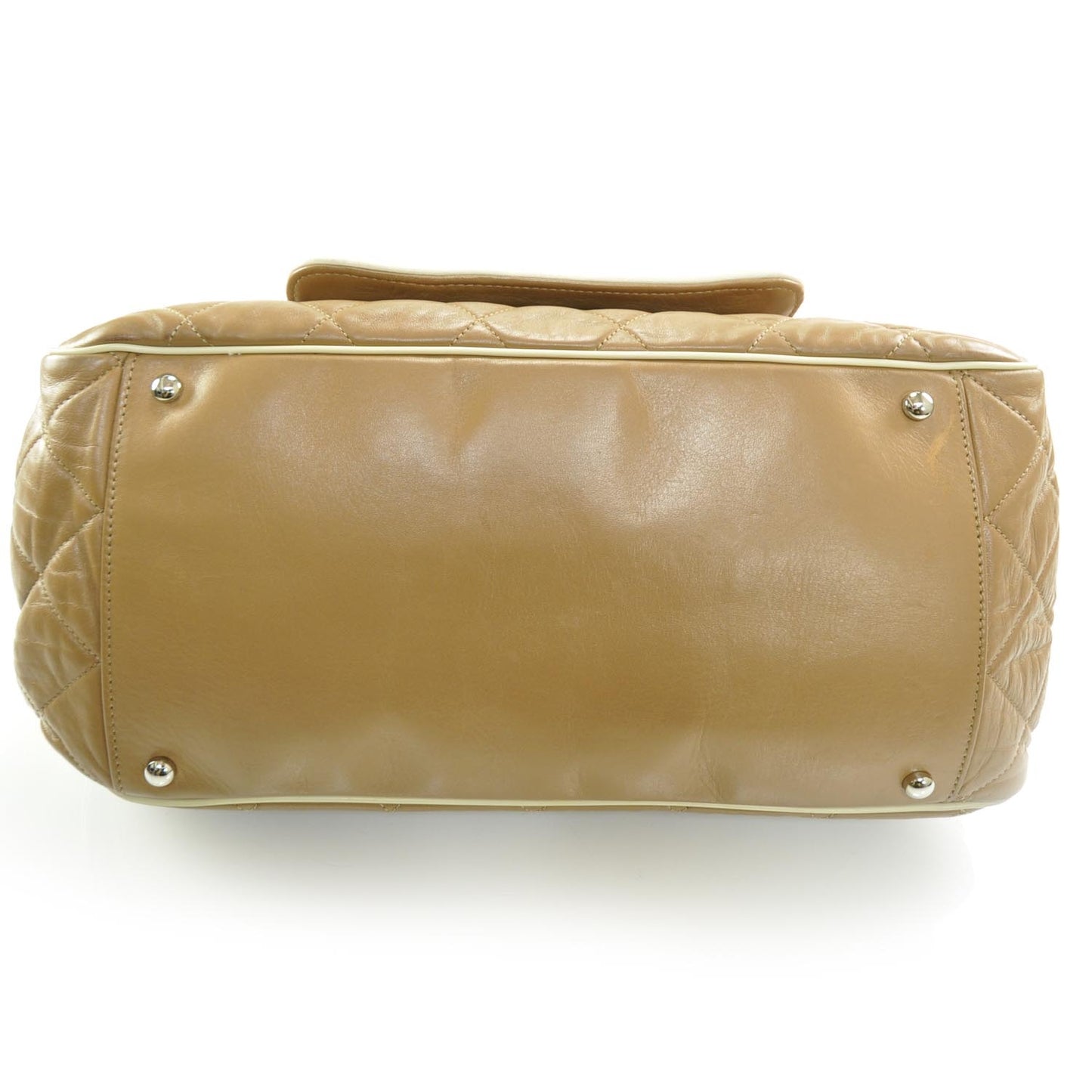 Lambskin Quilted East West Accordion Flap