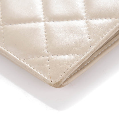Chanel Calfskin Quilted Cambon Yen Wallet Pearl 8 of 11