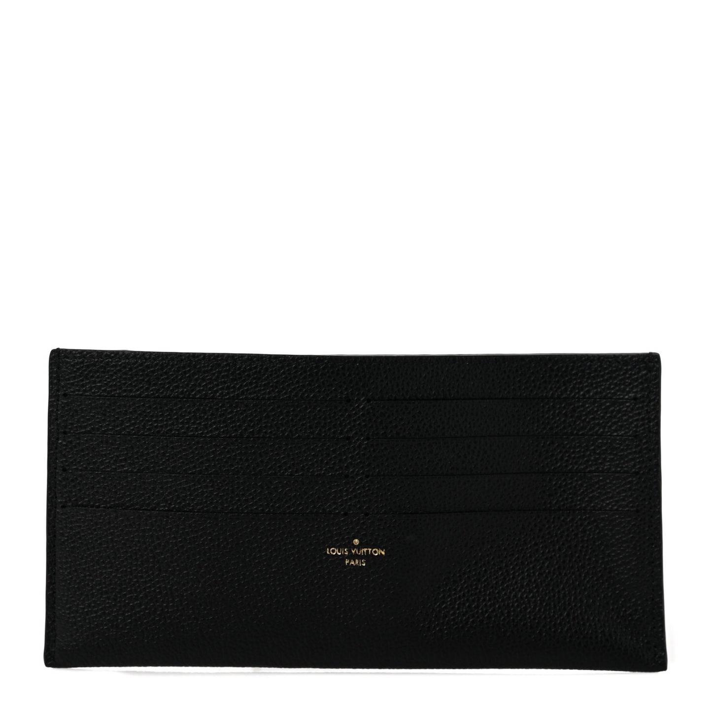 Calfskin Felicie Chain Wallet Card Holder Insert Black
