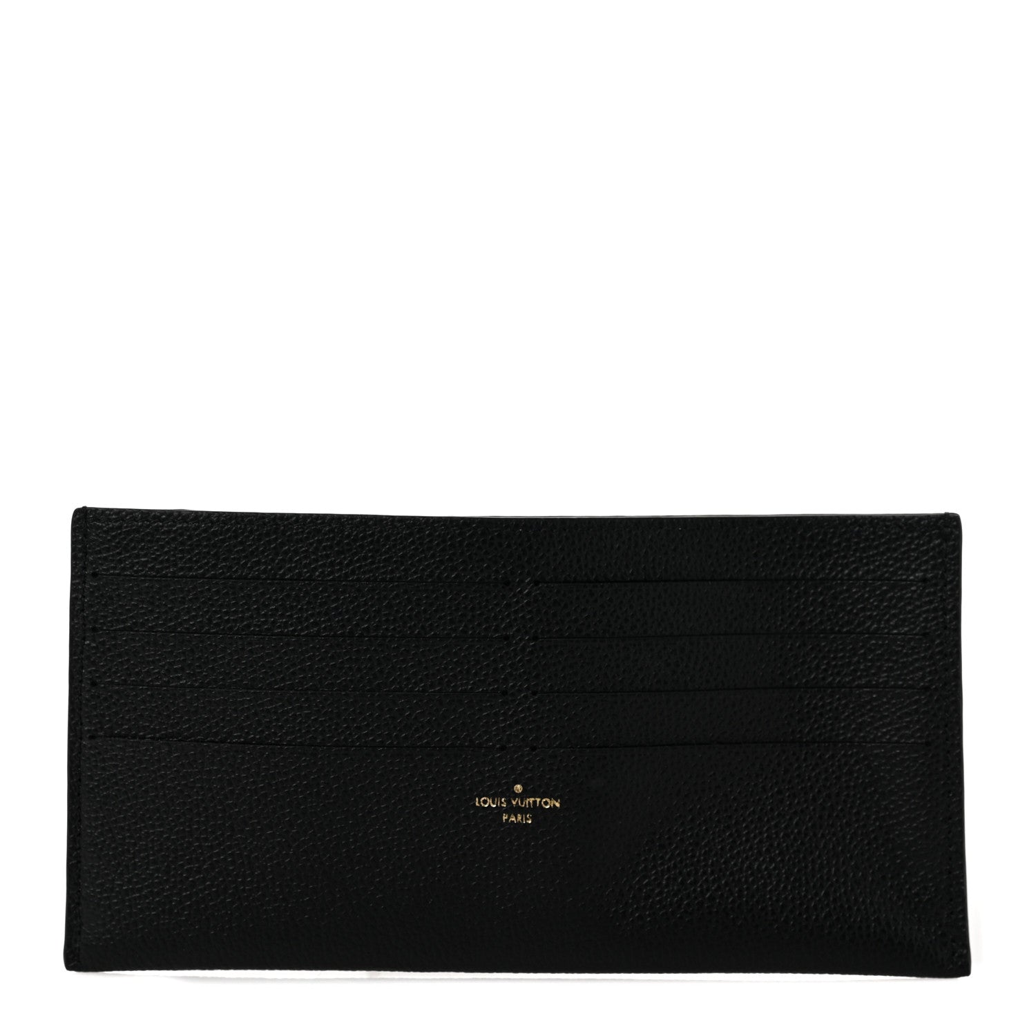Louis Vuitton Calfskin Felicie Chain Wallet Card Holder Insert Black 1 of 6