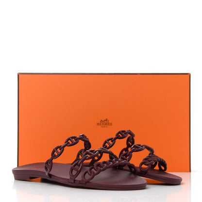 Hermes TPU Rivage Sandals 36 Bordeaux 9 of 9