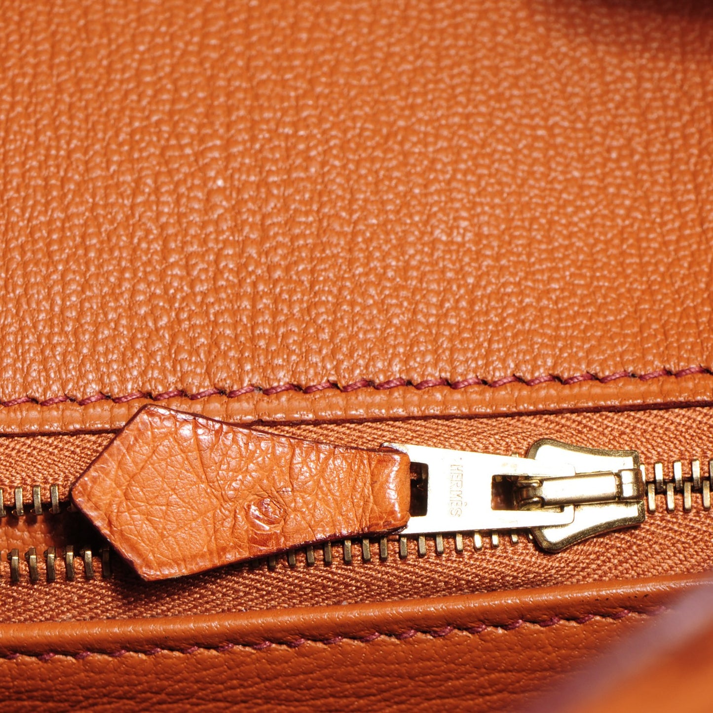 Ostrich Birkin 30 Cognac