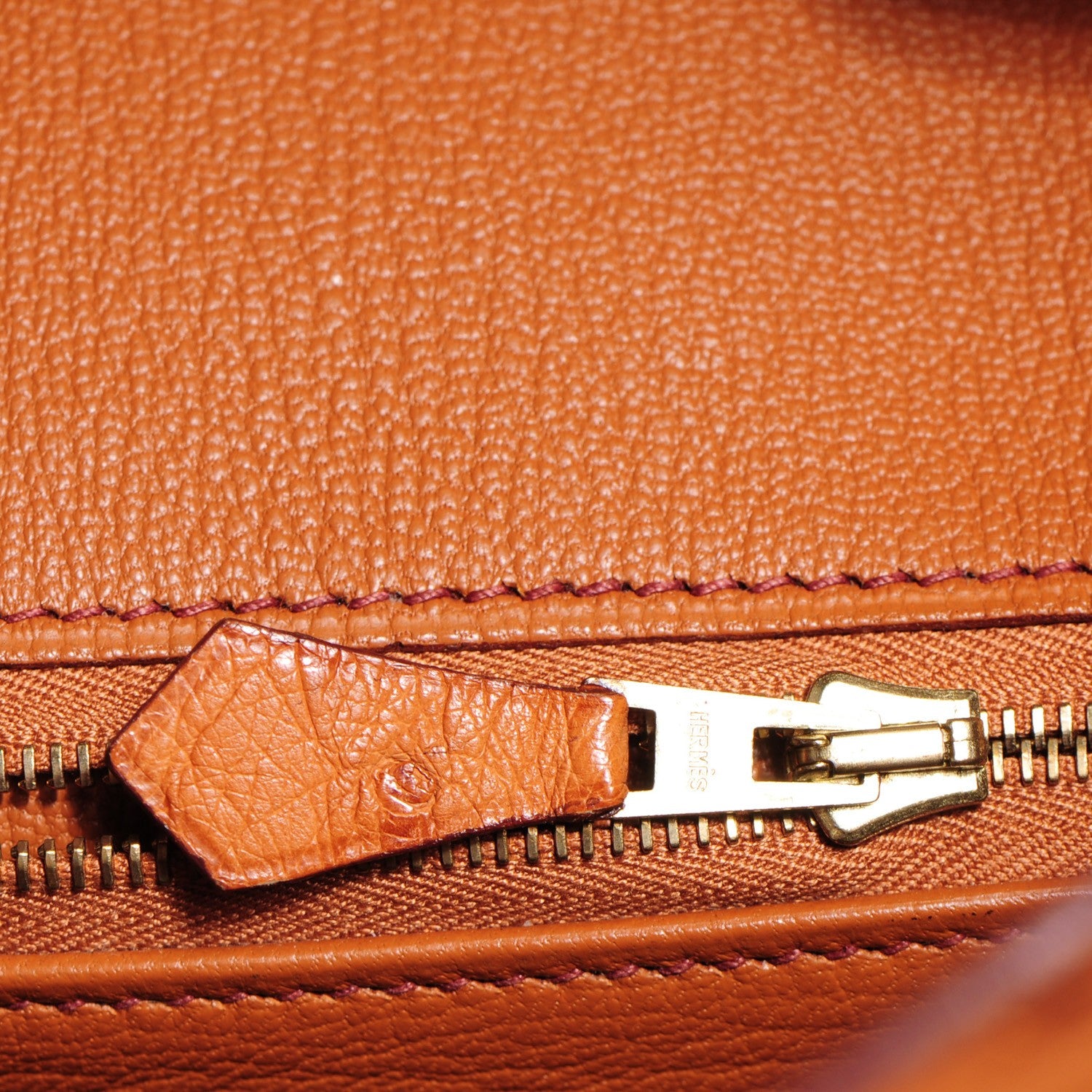 Hermes Ostrich Birkin 30 Cognac 24 of 26