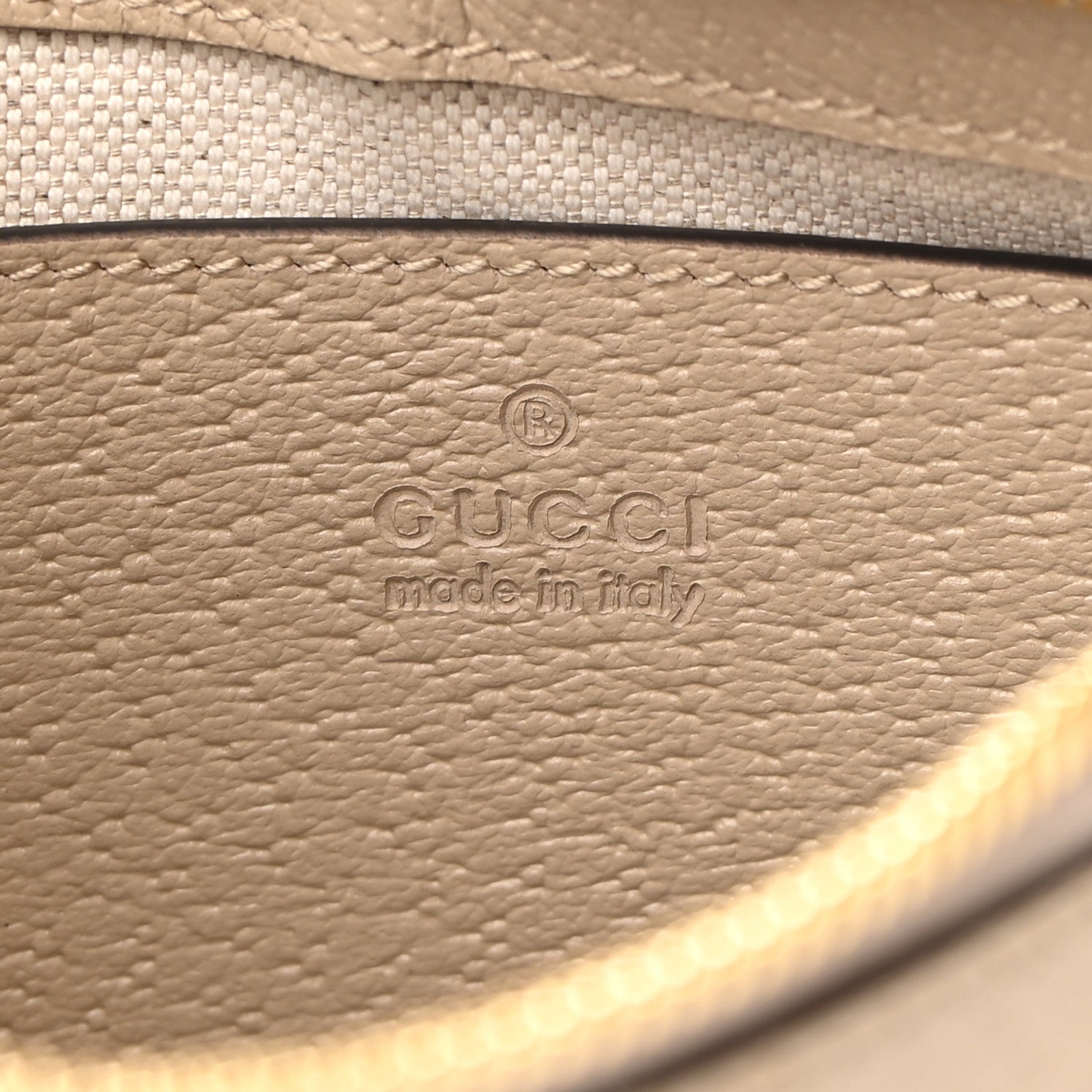Gucci GG Supreme Monogram Textured Dollar Calfskin Small Ophidia Hobo Beige Mystic White Oatmeal 6 of 10