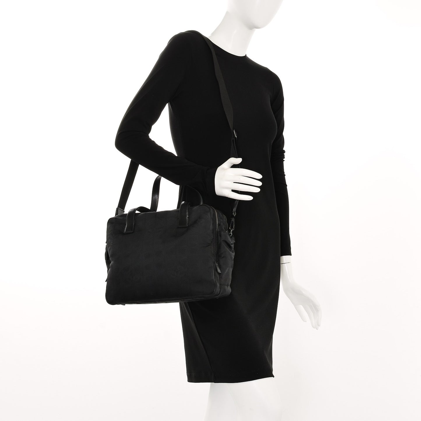 Nylon Travel Tote Black