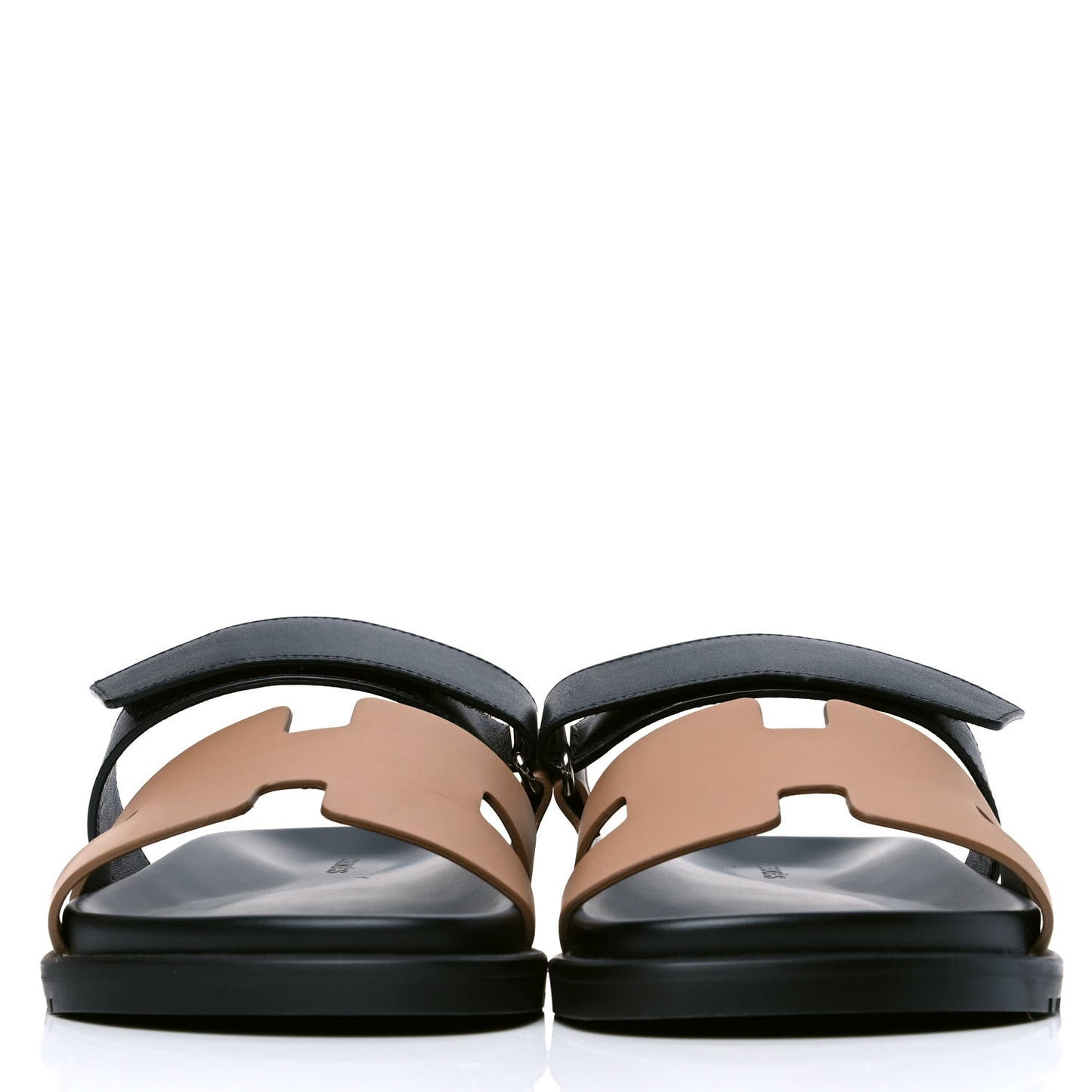Calfskin Mens Chypre Sandals 41 Naturel Safari Black