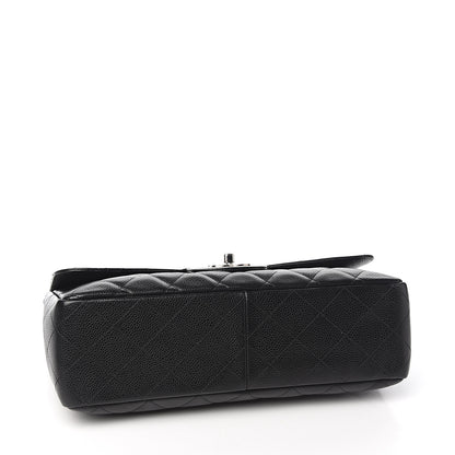 Chanel Caviar Quilted Jumbo Single Flap Black 3 of 9