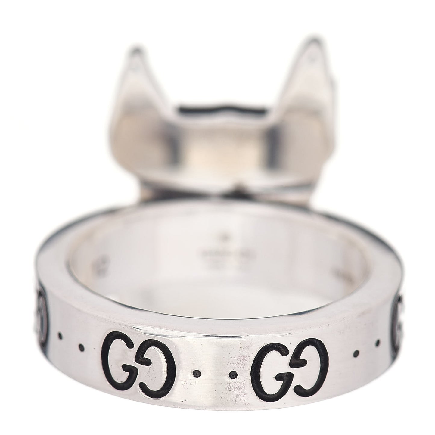 Sterling Silver Enamel Orso Ring 52 6