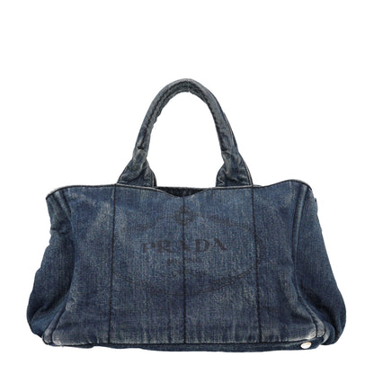 Prada Denim Logo Tote Avio 1 of 10