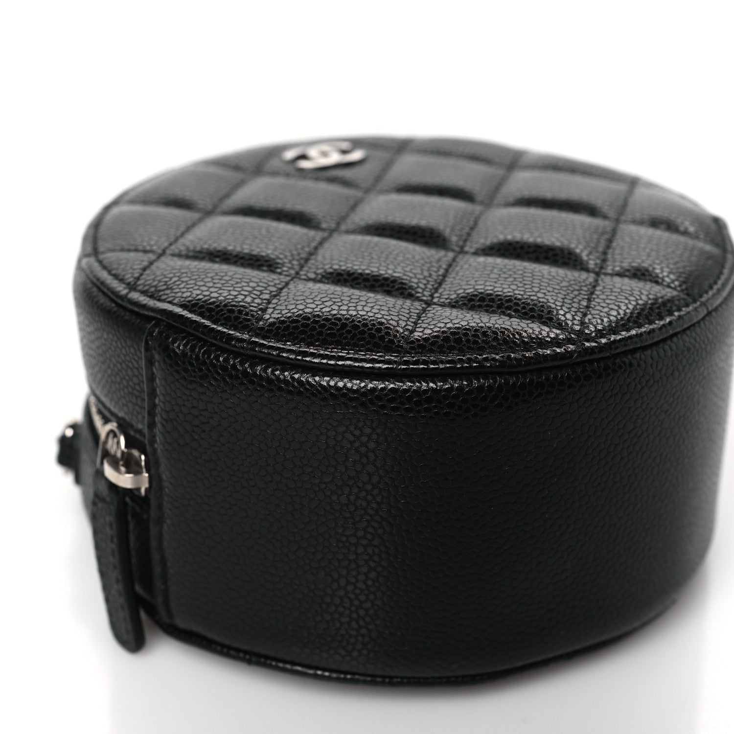 Chanel Caviar Quilted Round Clutch With Chain Black 7 of 9