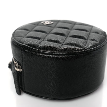 Chanel Caviar Quilted Round Clutch With Chain Black 7 of 9