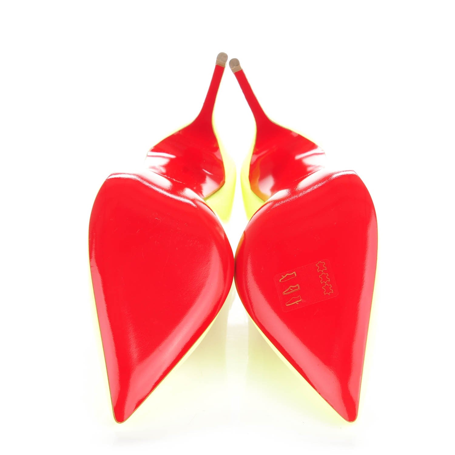 Christian Louboutin Patent Pigalle Follies 100 Pumps 39.5 Neon Yellow 5 of 7