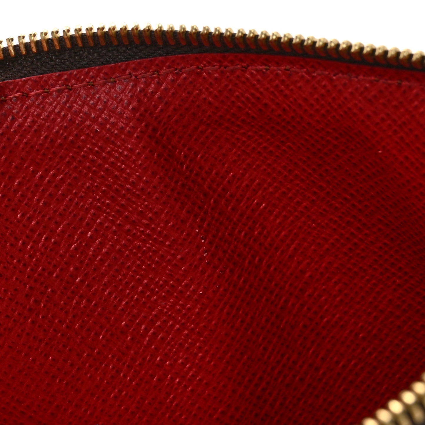 Damier Ebene Recto Verso Card Holder Red