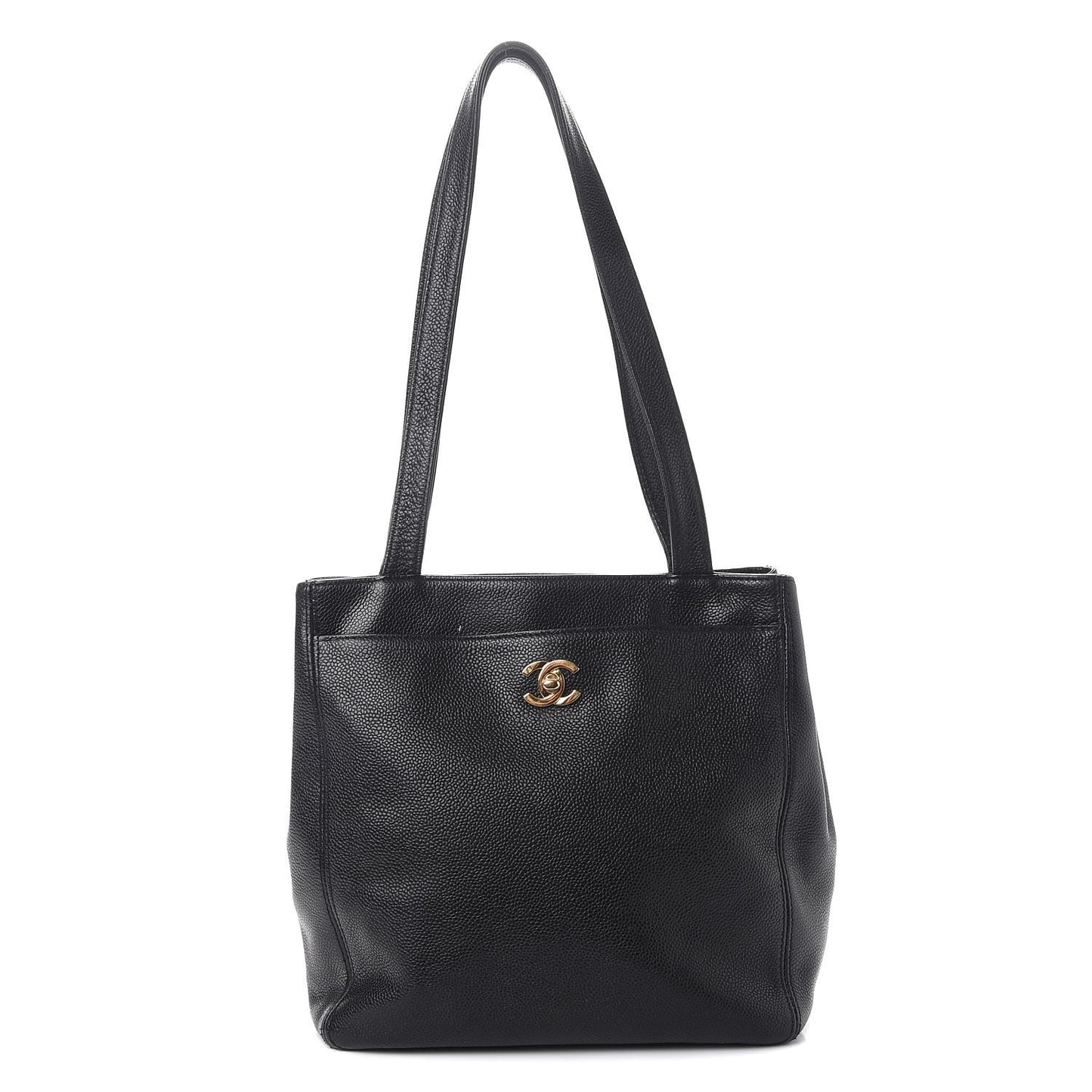 Caviar CC Shoulder Bag Black