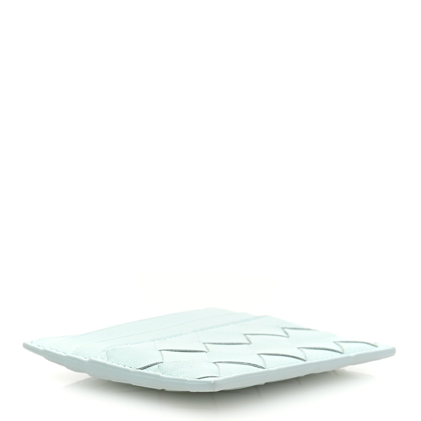 Nappa Intrecciato Card Holder Light Blue