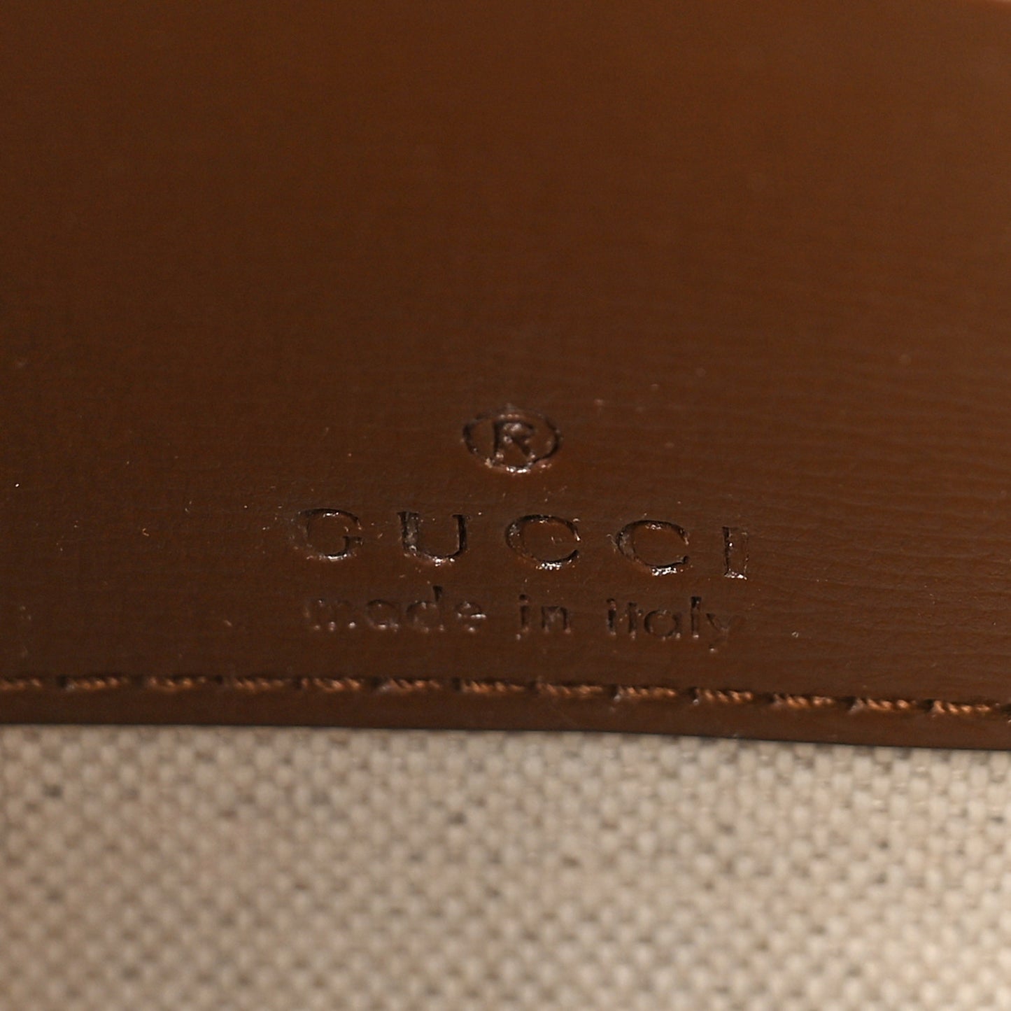 GG Supreme Monogram Azalea Calfskin Small Retro Interlocking G Wristlet Messenger Bag Beige Ebony Brown Sugar